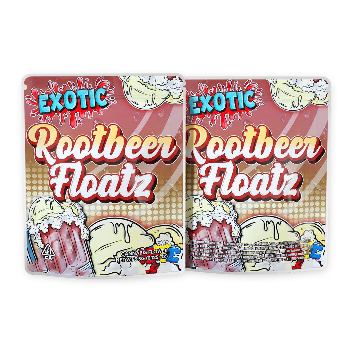 Exotic Root Beer Floats Mylar Bags 3.5 Grams