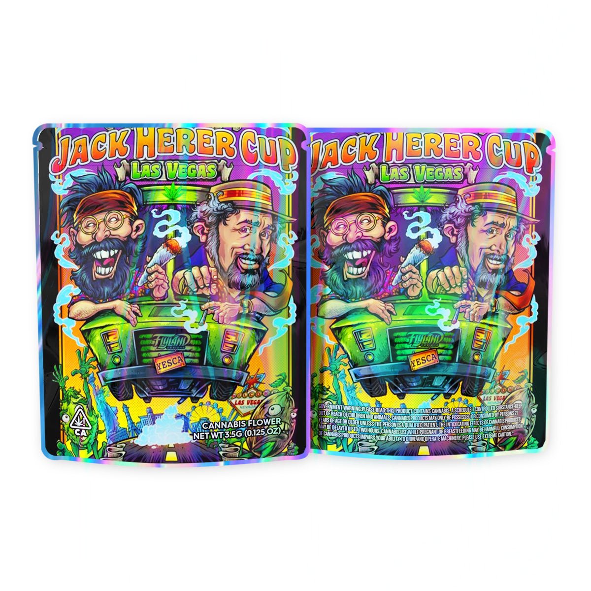 Jack Herer Cup Las Vegas Mylar Bags 3.5 Grams