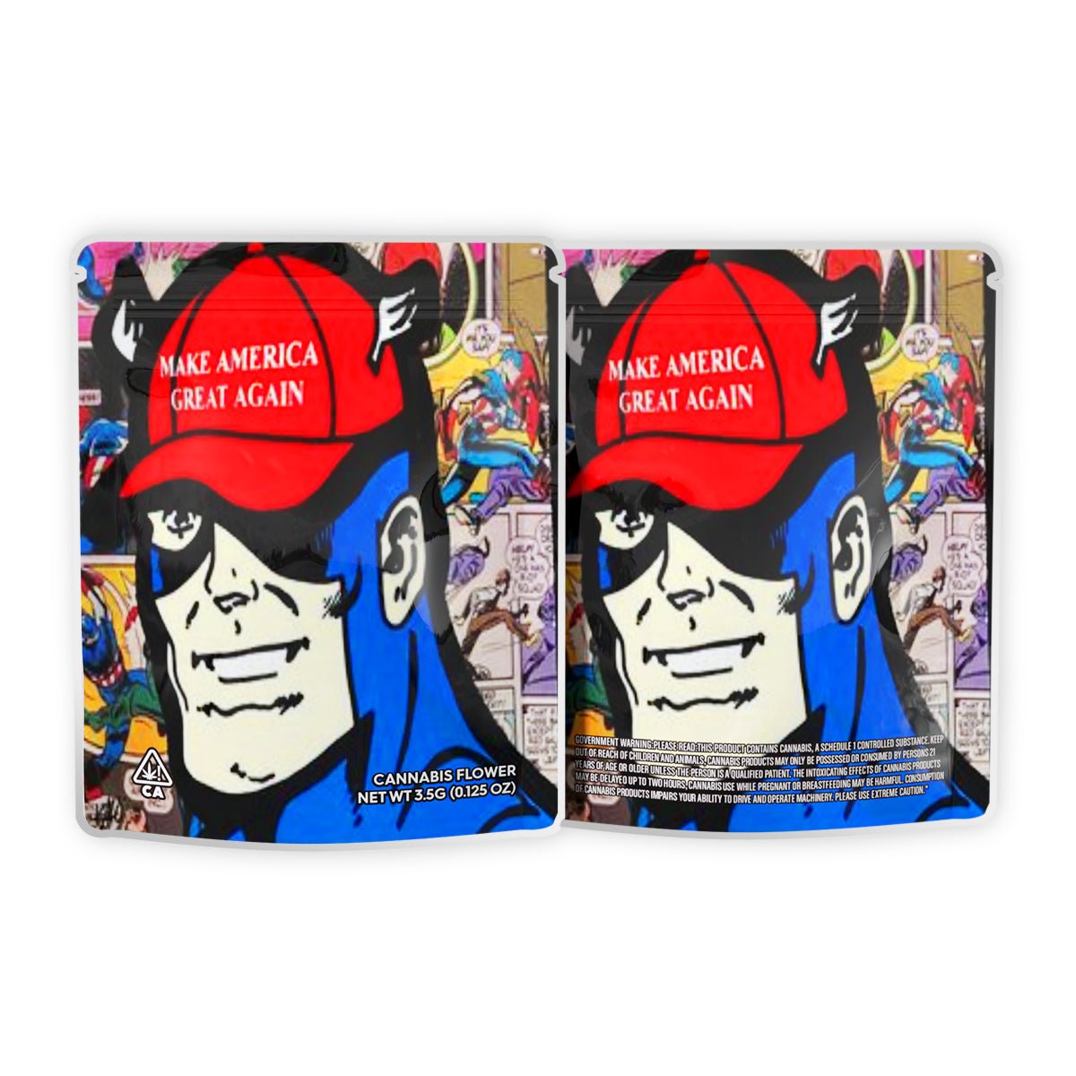 Make America Great Again Mylar Bags 3.5 Grams