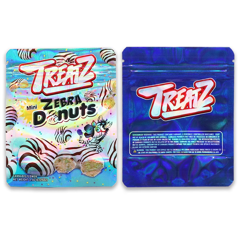 Treatz Mini Zebra Donuts Mylar Bags 3.5 Grams