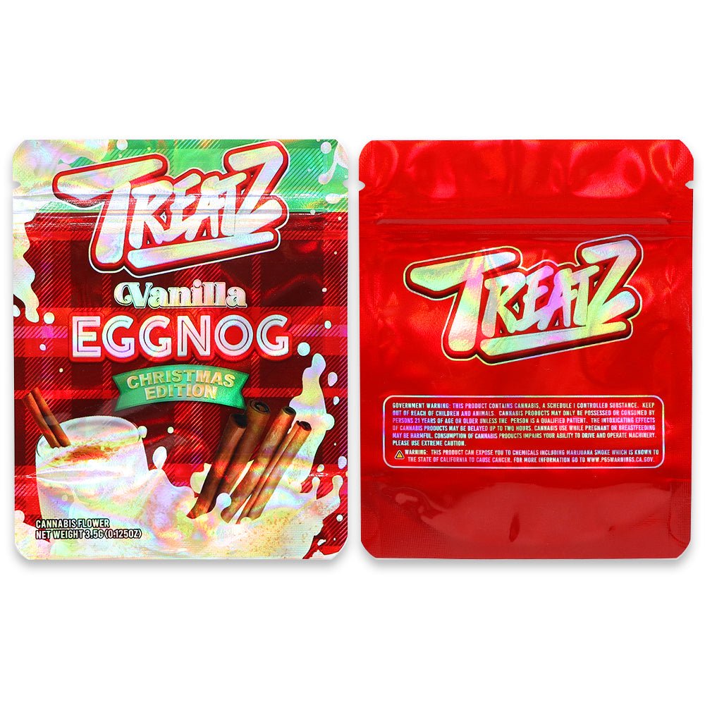 Treatz Vanilla Eggnog Christmas Edition Mylar Bags 3.5 Grams