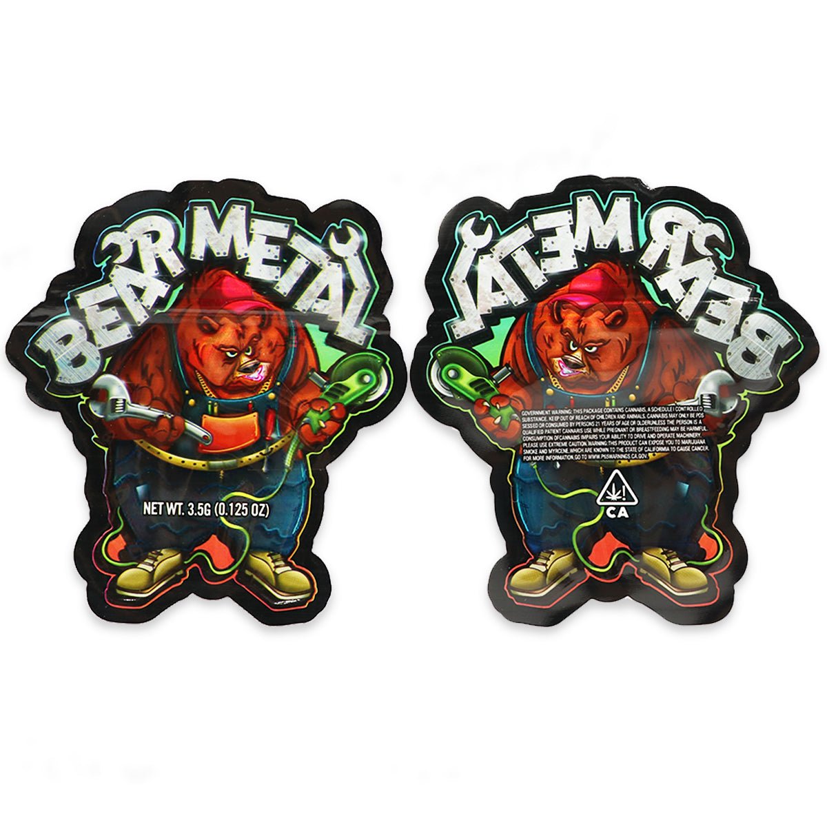 Bear Metal Holographic Mylar Bags 3.5g