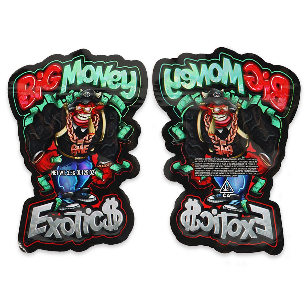 Big Money Exotics Holographic Mylar Bags 3.5 Grams