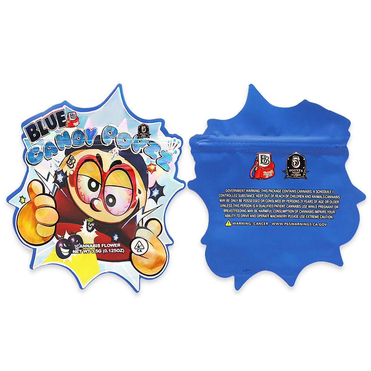 Blue Candy Popzz Mylar Bags 3.5 Grams