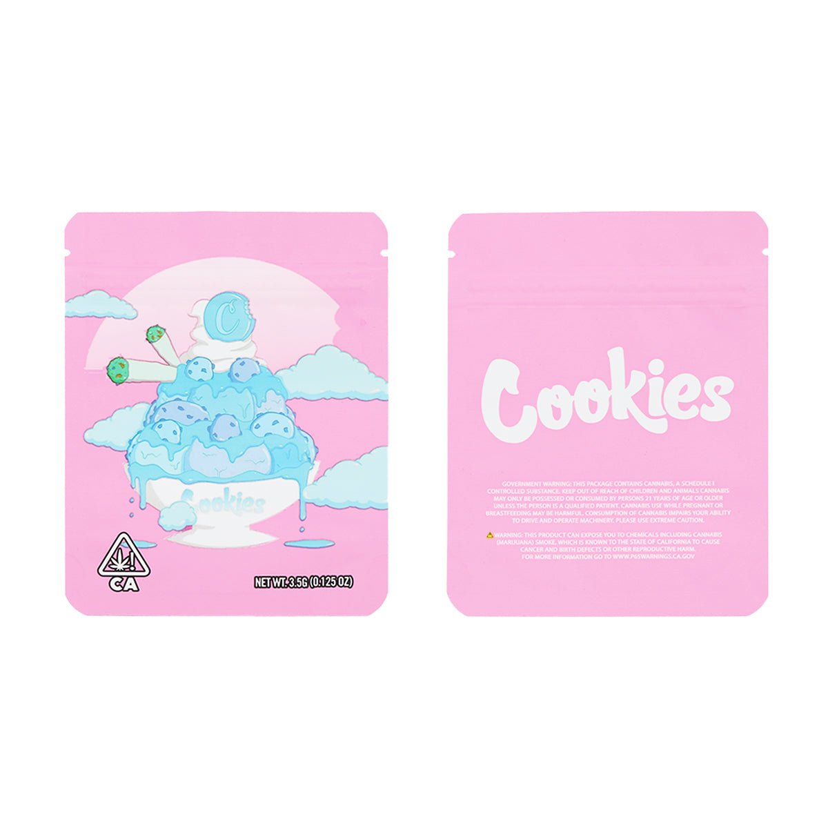 Cookies Ice Cream Holographic Mylar Bags 3.5 Grams