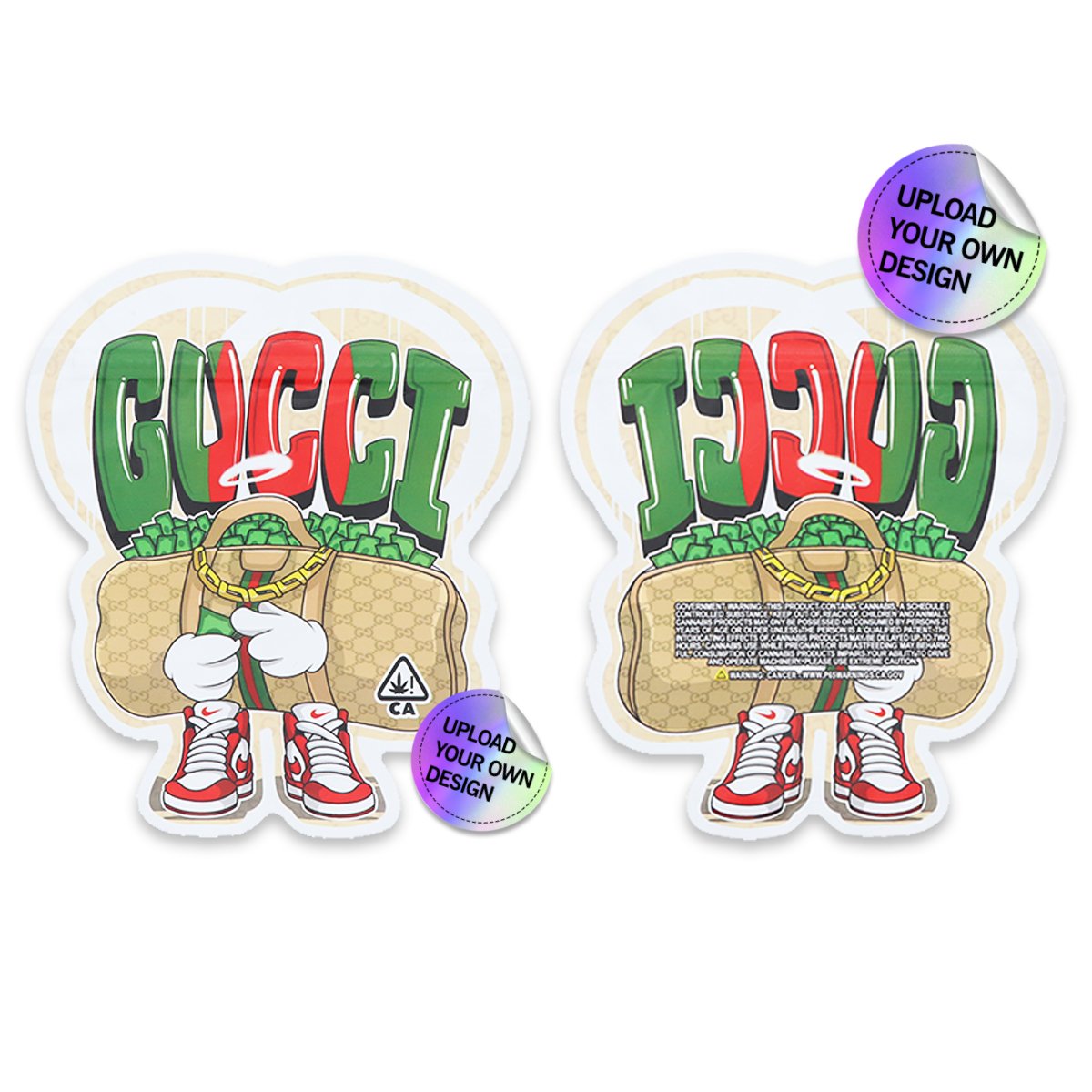 Custom 3.5grams Shape Mylar Pouches