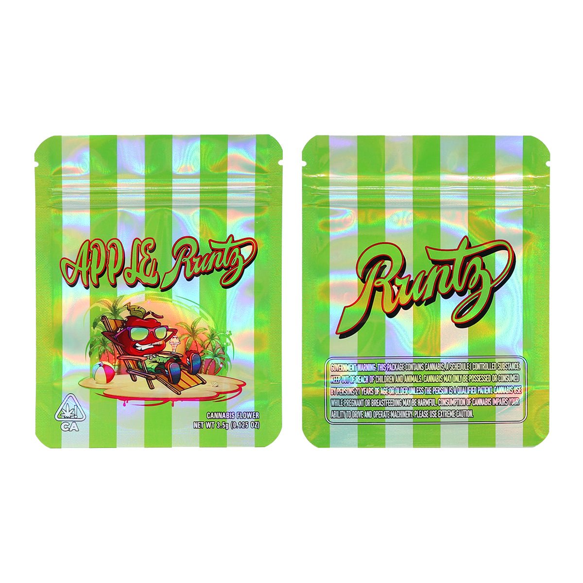 Custom Round Edge 3.5g (1/8 Ounce) Mylar Sticker Bags