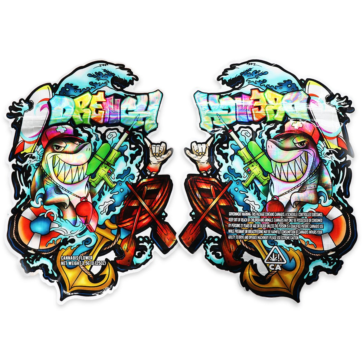 Drench Holographic Mylar Bags 3.5 Grams