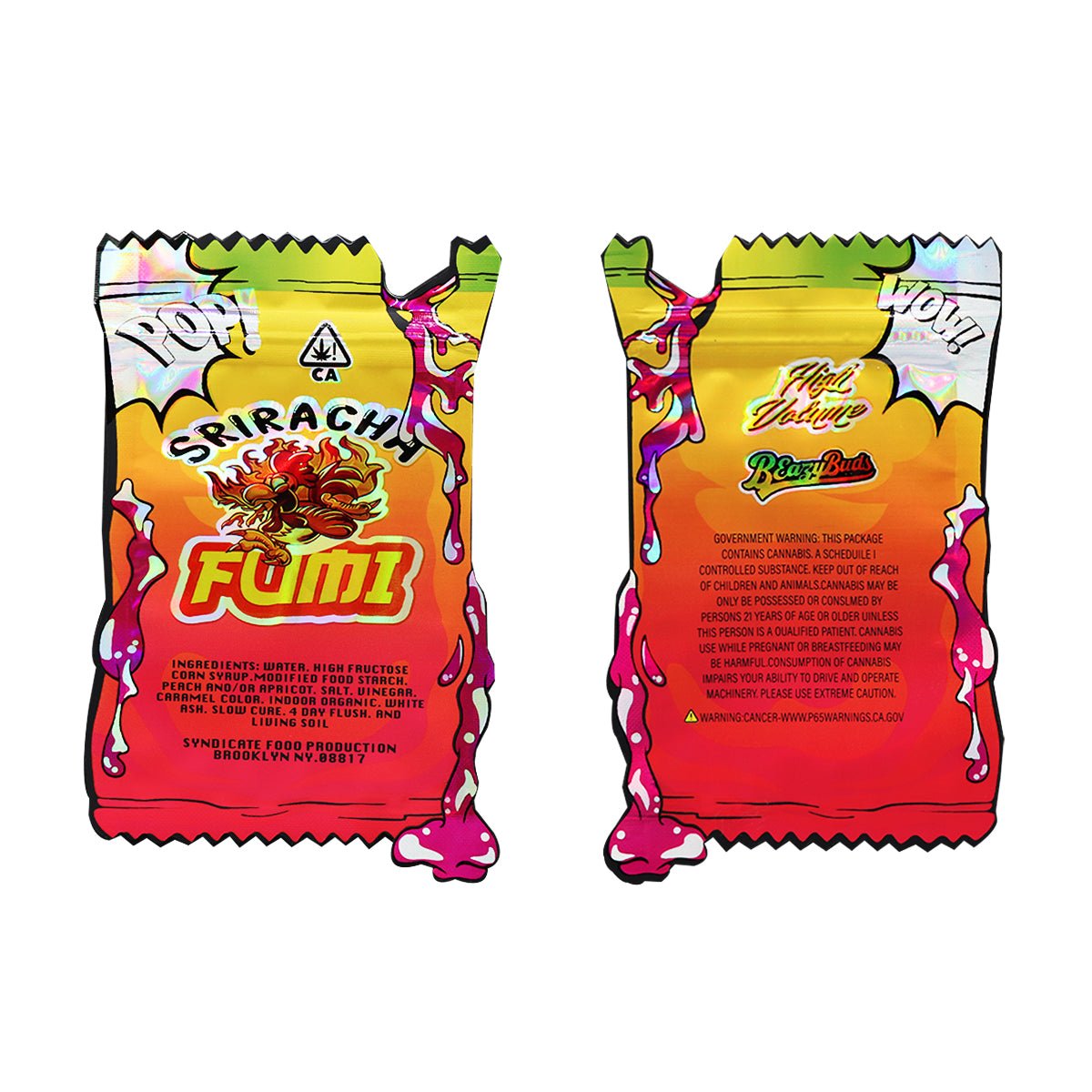 Fumi Sriracha Holographic Mylar Bags 3.5 Grams