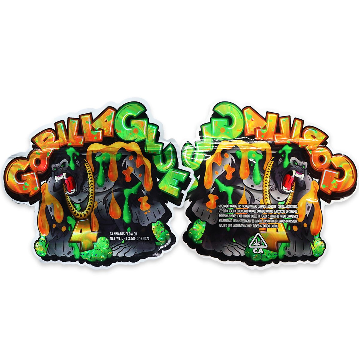 Gorilla Glue Holographic Mylar Bags 3.5 Grams