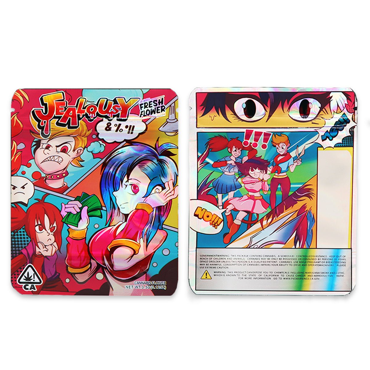 Jealousy Holographic Mylar Bags 3.5 Grams