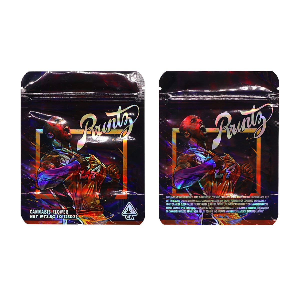 KOBE Runtz Holographic Mylar Bags 3.5 Grams - Custom 420 bagPackaging & Storage
