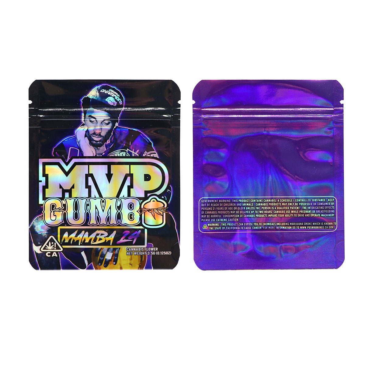 MVP Gumbo Mamba 24 Weed Mylar Bags 3.5 Grams