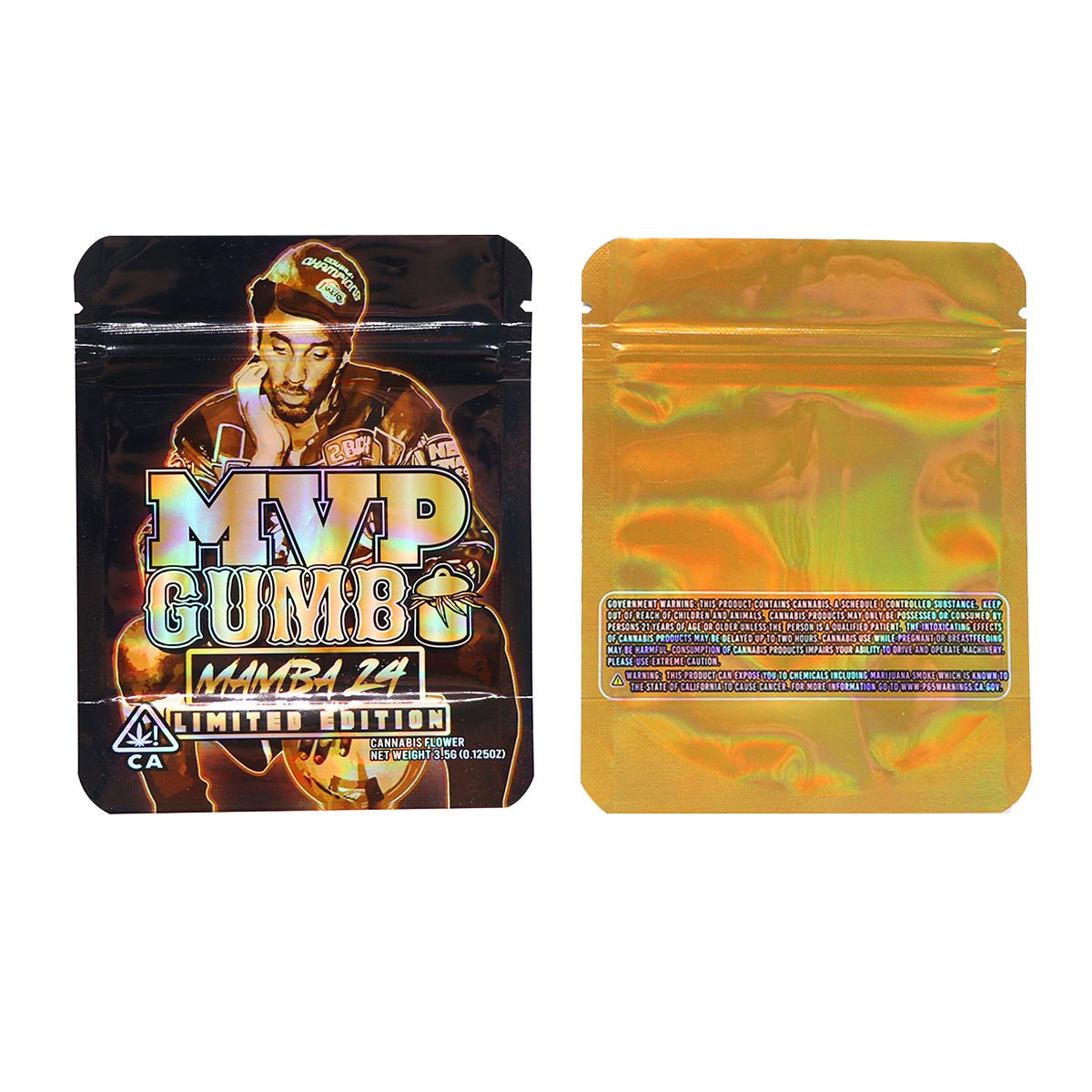 MVP Gumbo Mamba 24 Weed Mylar Bags 3.5 Grams