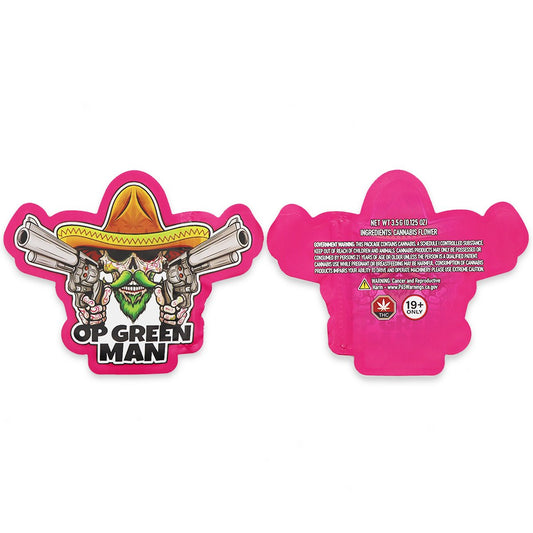 OP Green Man SFX Mylar Bags 3.5 Grams
