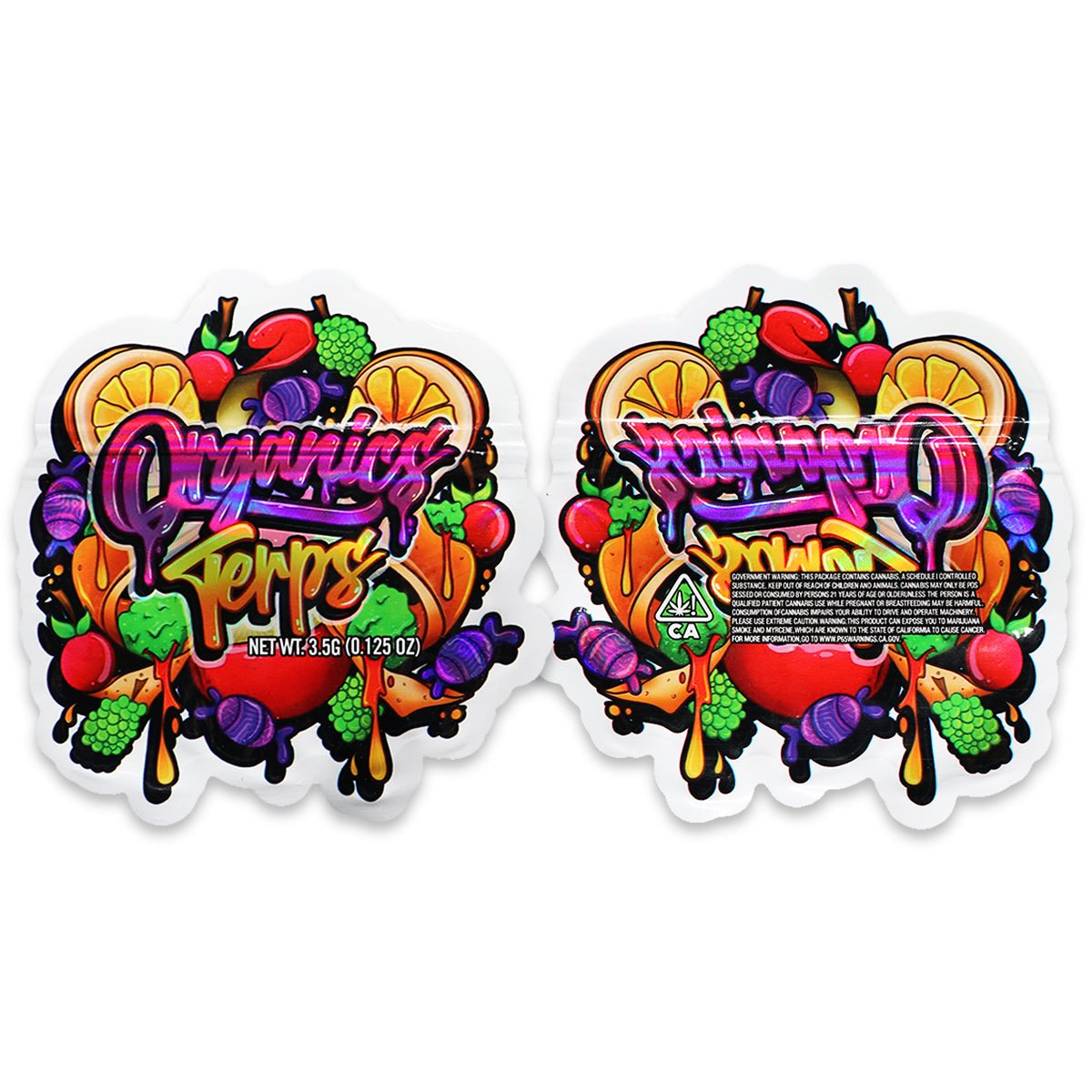 Organics Terps Weed Mylar Bags 3.5 Grams