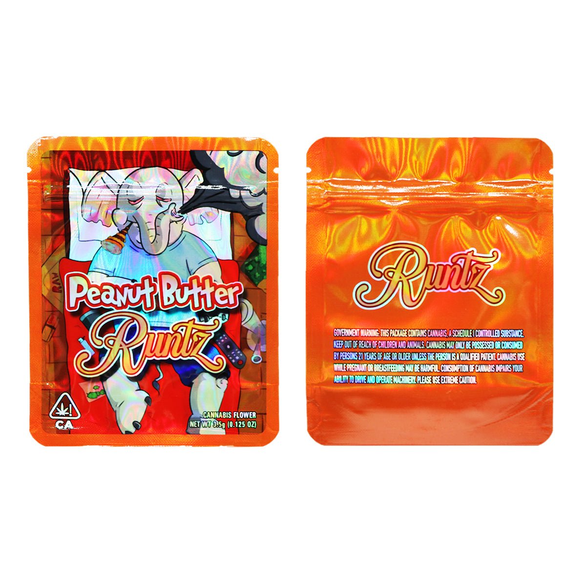 Peanut Butter Runtz Holographic Mylar Bags 3.5 Grams