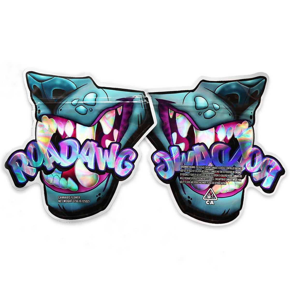 Roadawg Holographic Mylar Bags 3.5 Grams - Custom 420 bagPackaging & Storage