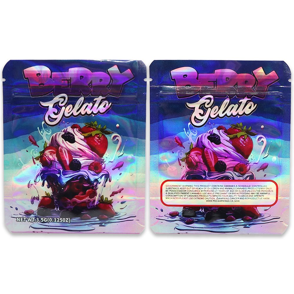 Berry Gelate Weed Mylar Bags 3.5 Grams