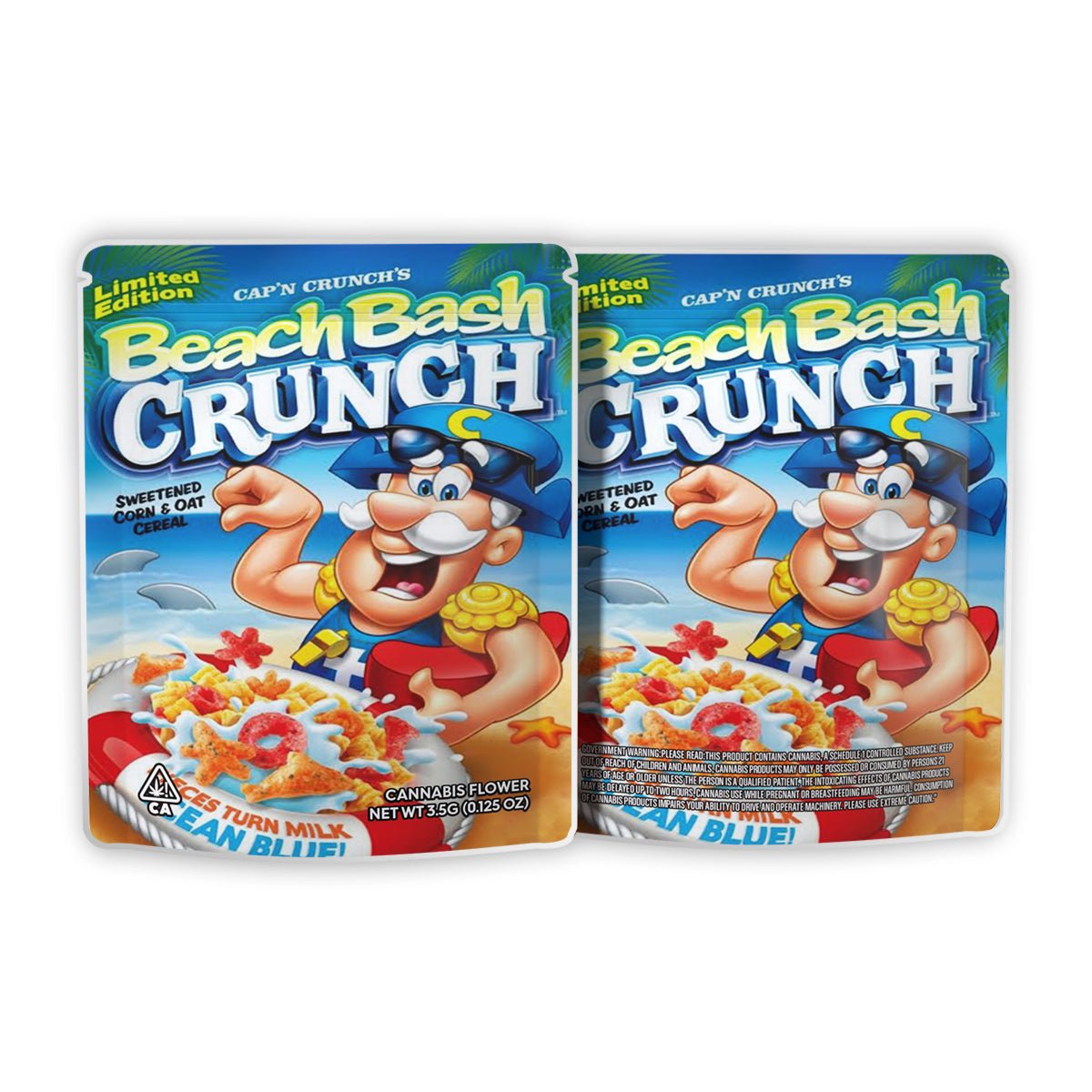 Beach Bash Crunch Weed Mylar Bags 3.5 Grams