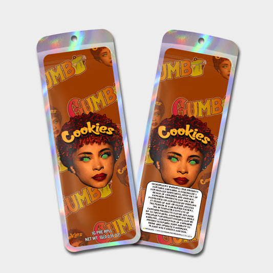 Cookies Gumb 1G Labeled Pre-Roll Mylar Bags