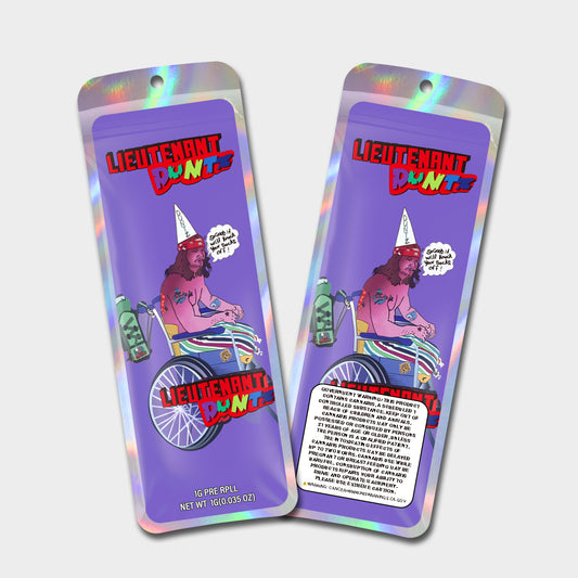 Lieutenant Punts 1G Labeled Pre-Roll Mylar Bags
