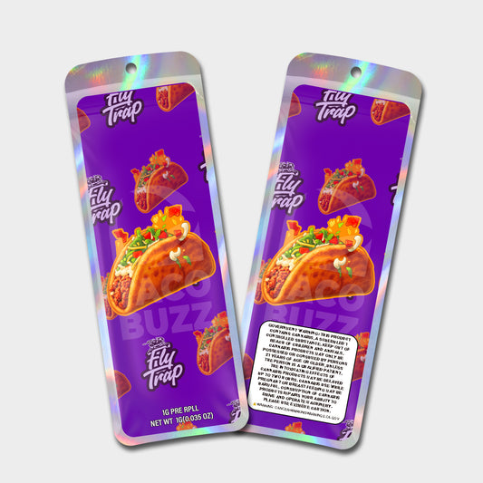 Fly Trap 1G Labeled Pre-Roll Mylar Bags