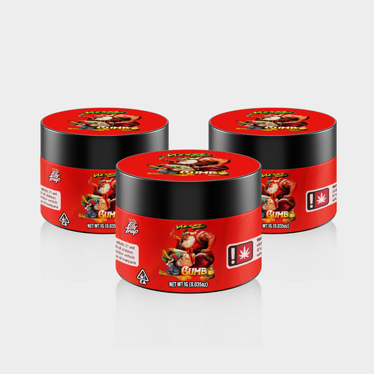 Gumbo 1G PET Jars - Labelled