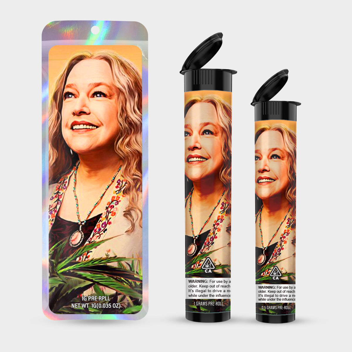 Disjointed 1g 0.5g Labeled Pre-Roll Tubes with Bag