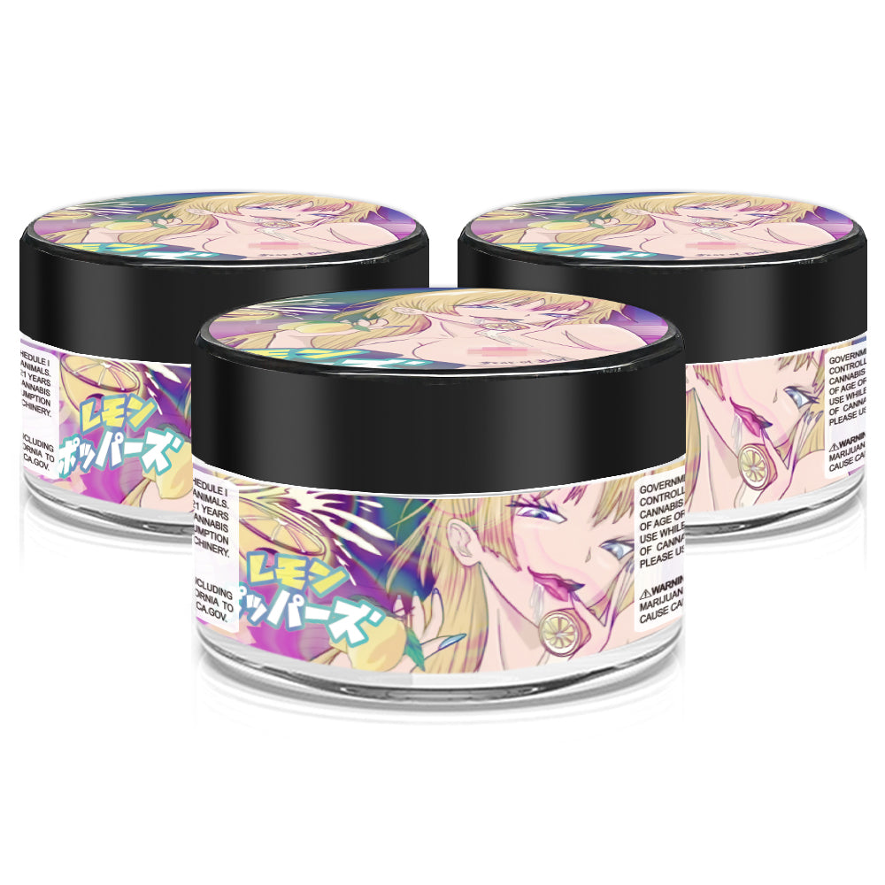 Lemon 3.5g/2oz/60ml Glass Jars - Labelled