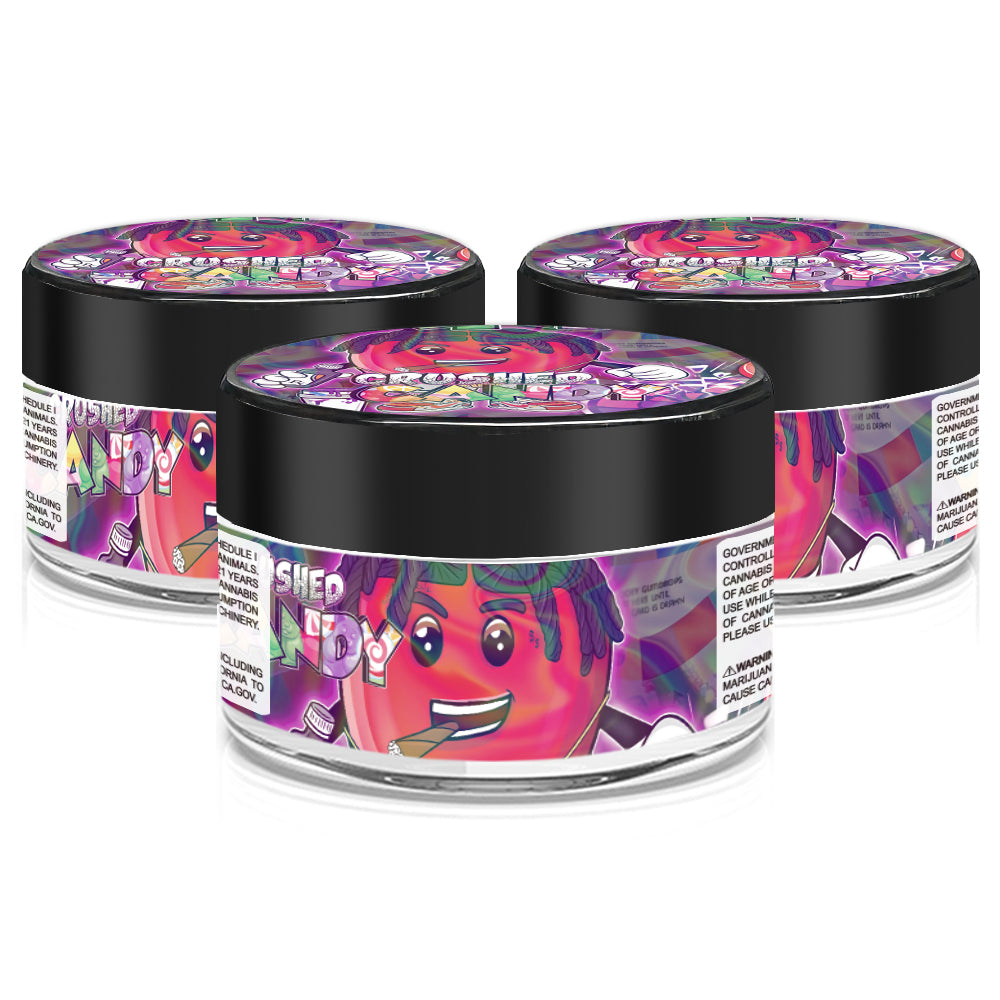 Crushed Candy 3.5g/2oz/60ml Glass Jars - Labelled
