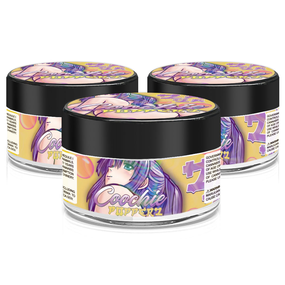 Coochie 3.5g/2oz/60ml Glass Jars - Labelled