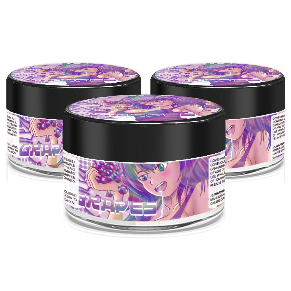 Grapes 3.5g/2oz/60ml Glass Jars - Labelled