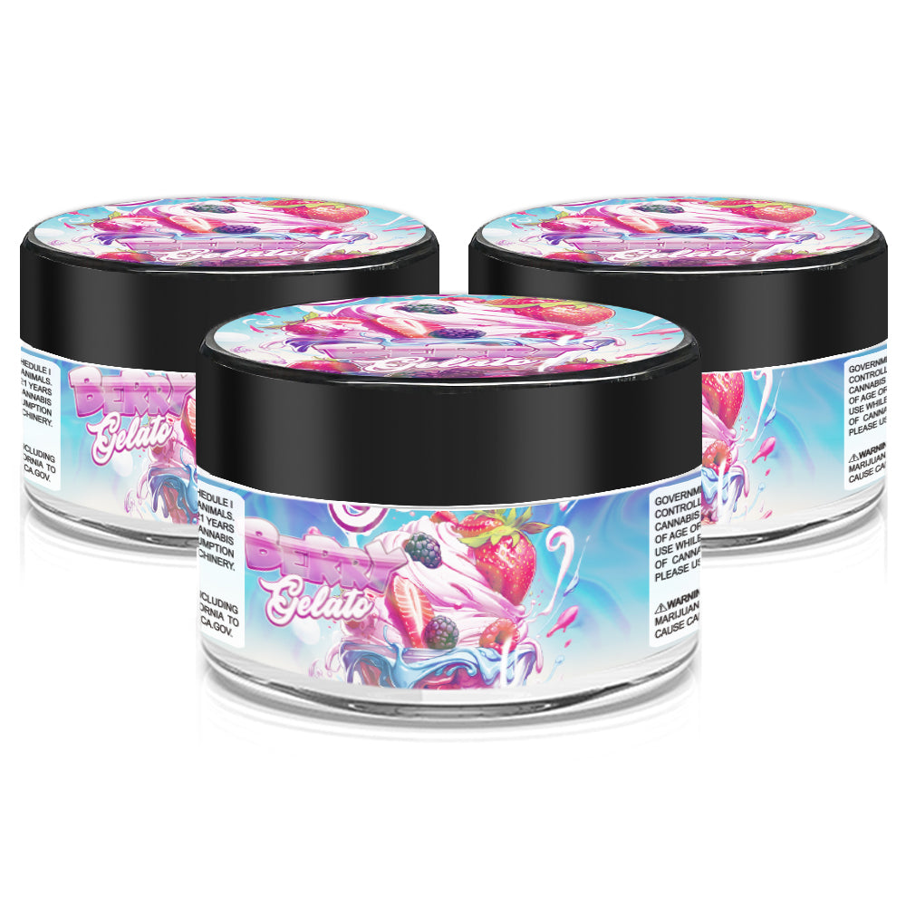 Berry Gelato 3.5g/2oz/60ml Glass Jars - Labelled