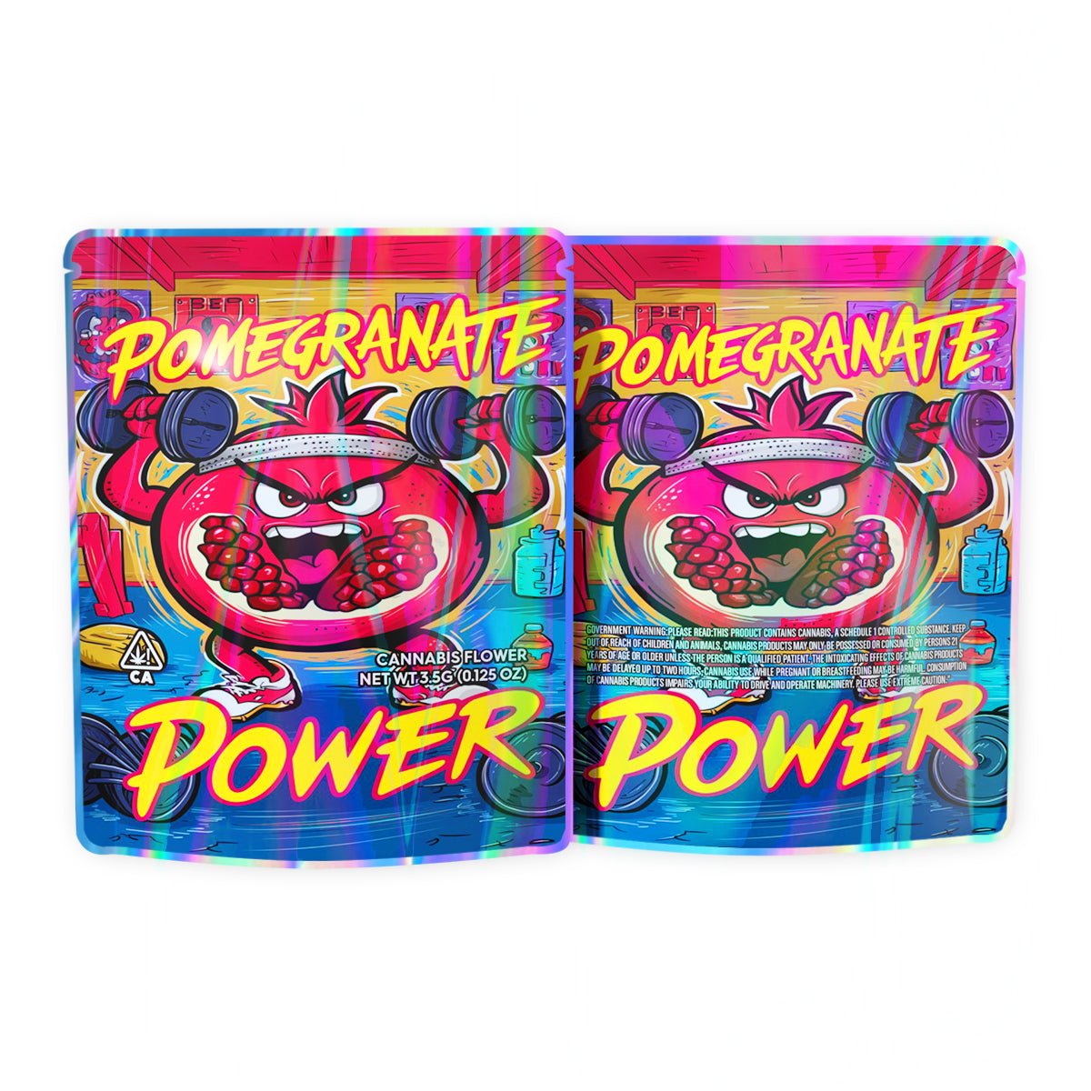 Pomegranate Power Mylar Bags 3.5 Grams