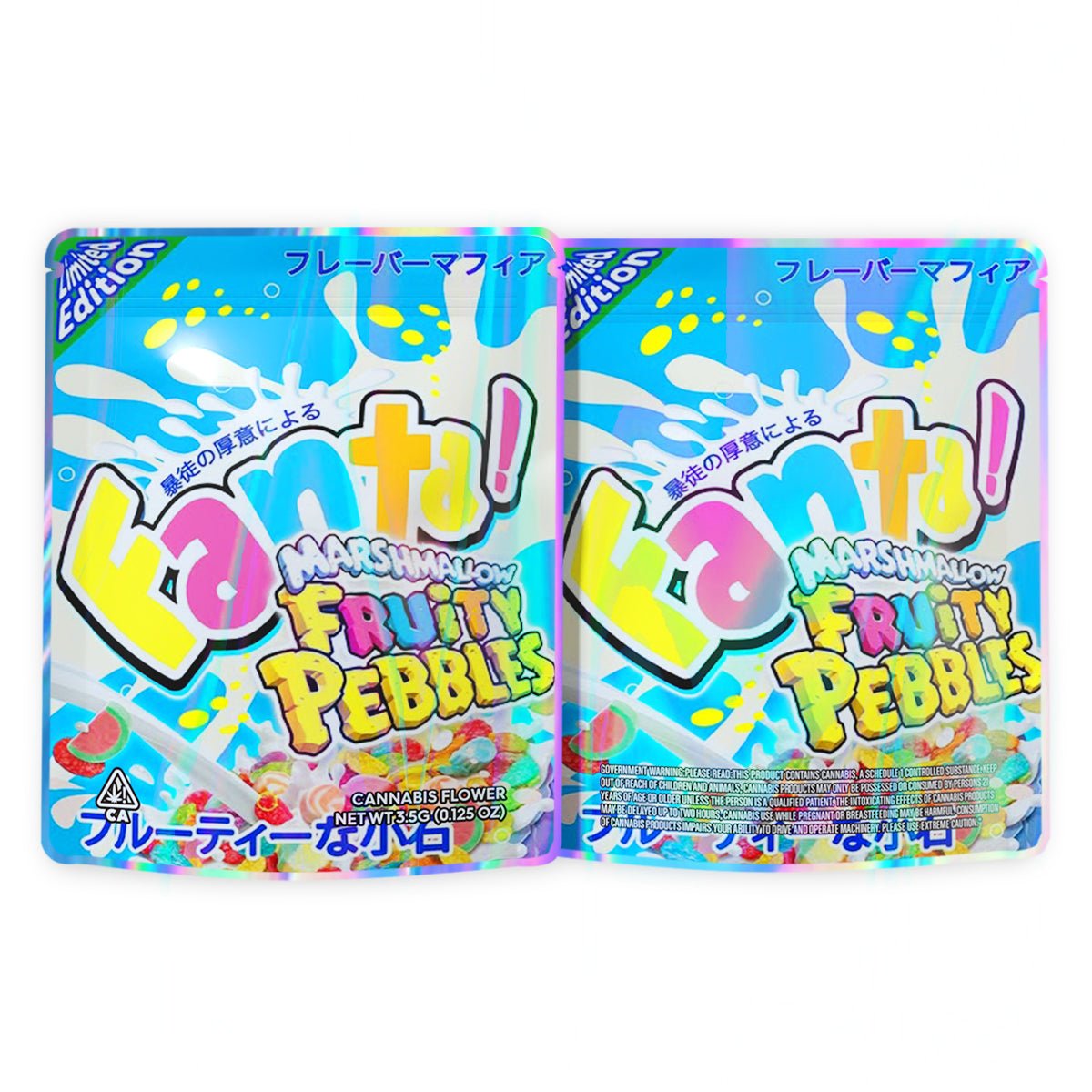 Fanta Marshmallow Fruity Pebbles Mylar Bags 3.5 Grams