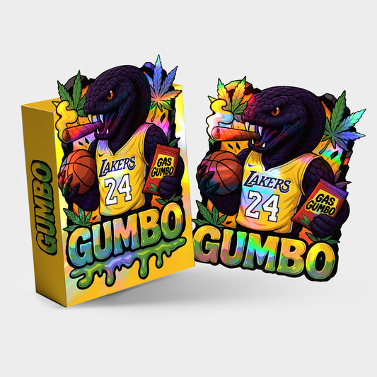 Lakers 24 Gas Gumbo 3.5G Mylar Bag With Box