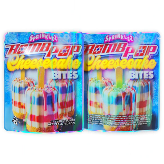 Sprinklez Bomb POP Cheesecake Bites Mylar Bags 3.5 Grams