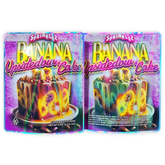 Sprinklez Banana Upsidedown Cake Mylar Bags 3.5 Grams