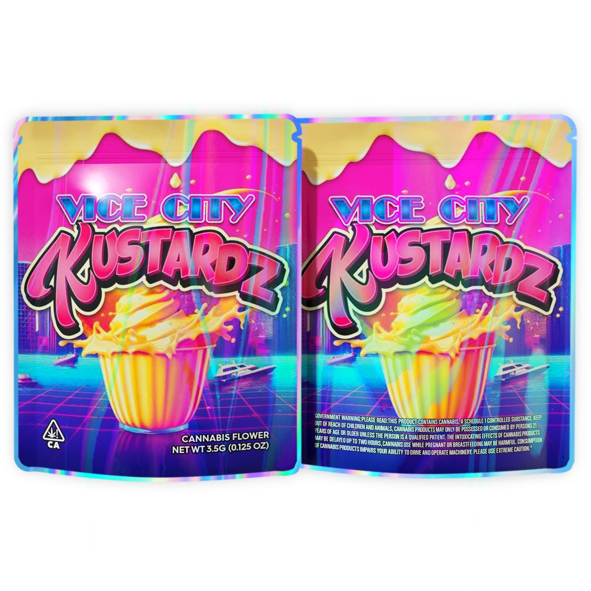 Vice City Ice Cream Cannabis 3.5G Mylar Bags
