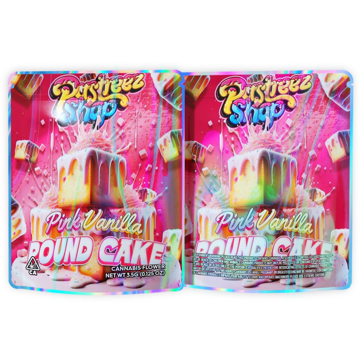 Pink Vanilla Pound Cake 3.5G Mylar Bags