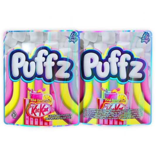 Puffz Pink Lemonade 3.5G Mylar Bags