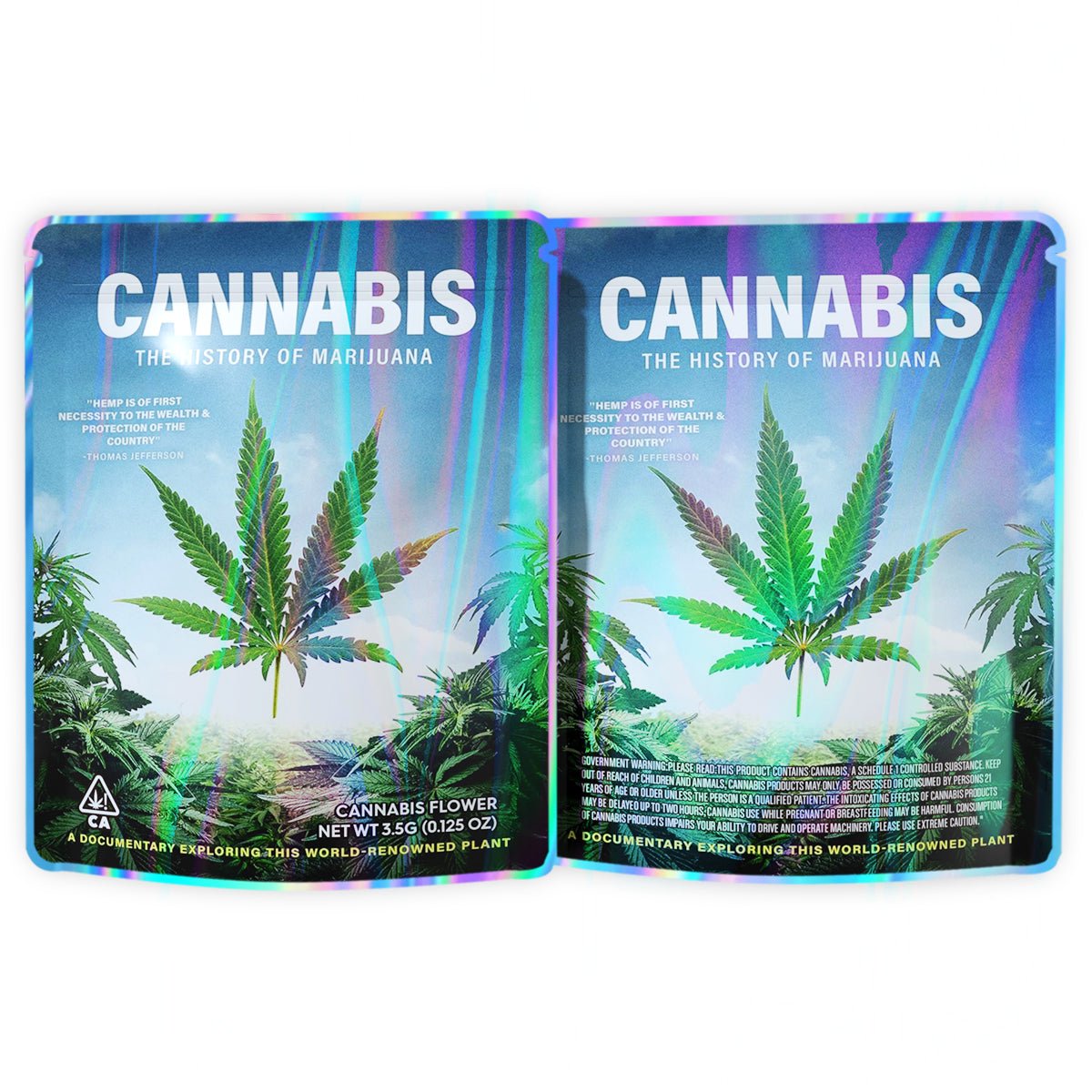 Cannabis 3.5G Mylar Bags