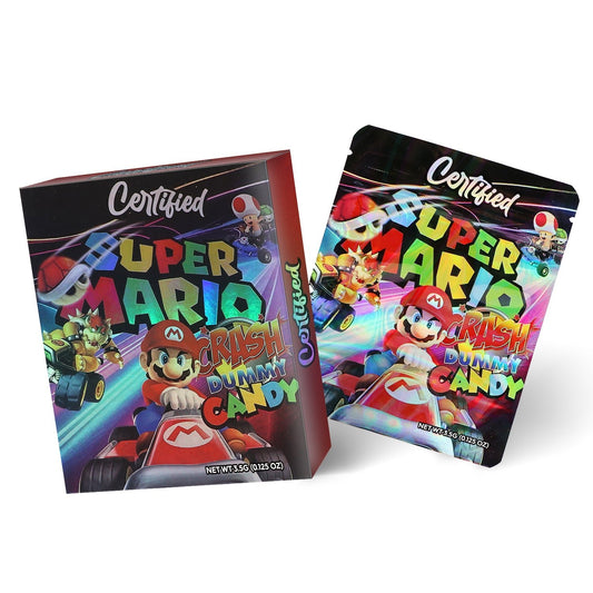Crash Dummy Candy 3.5G Mylar Bags With Box