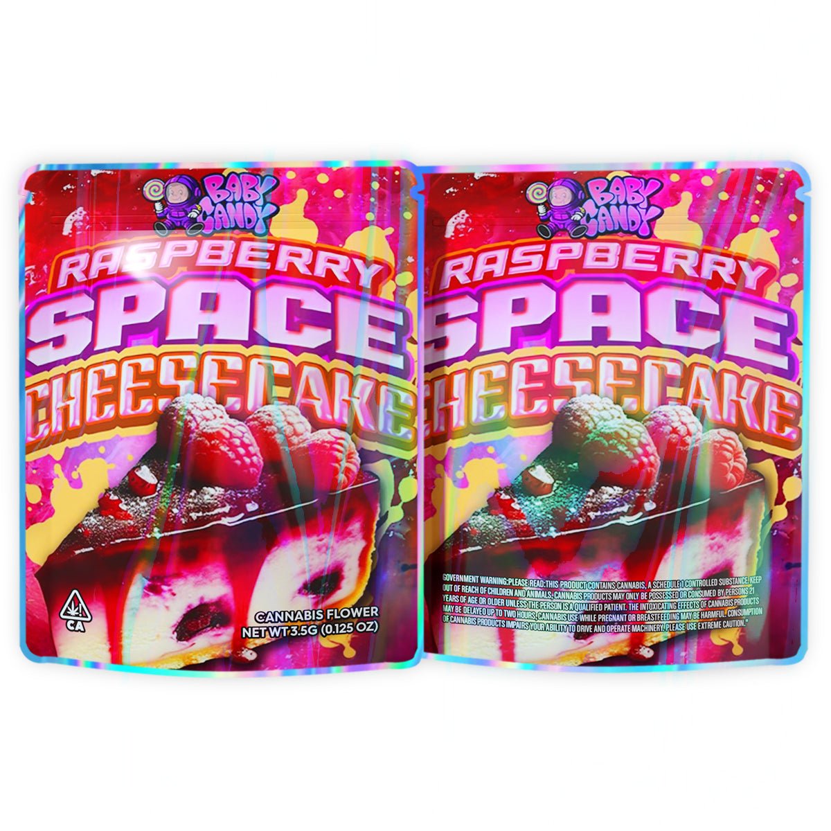 Raspberry Space Cheesecake 3.5G Mylar Bags