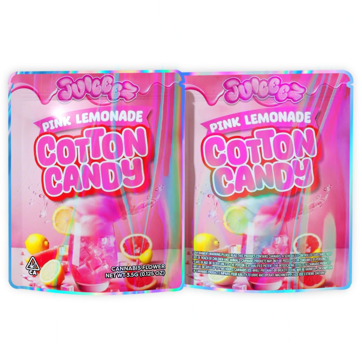 Pink Lemonade Cotton Candy 3.5G Mylar Bags