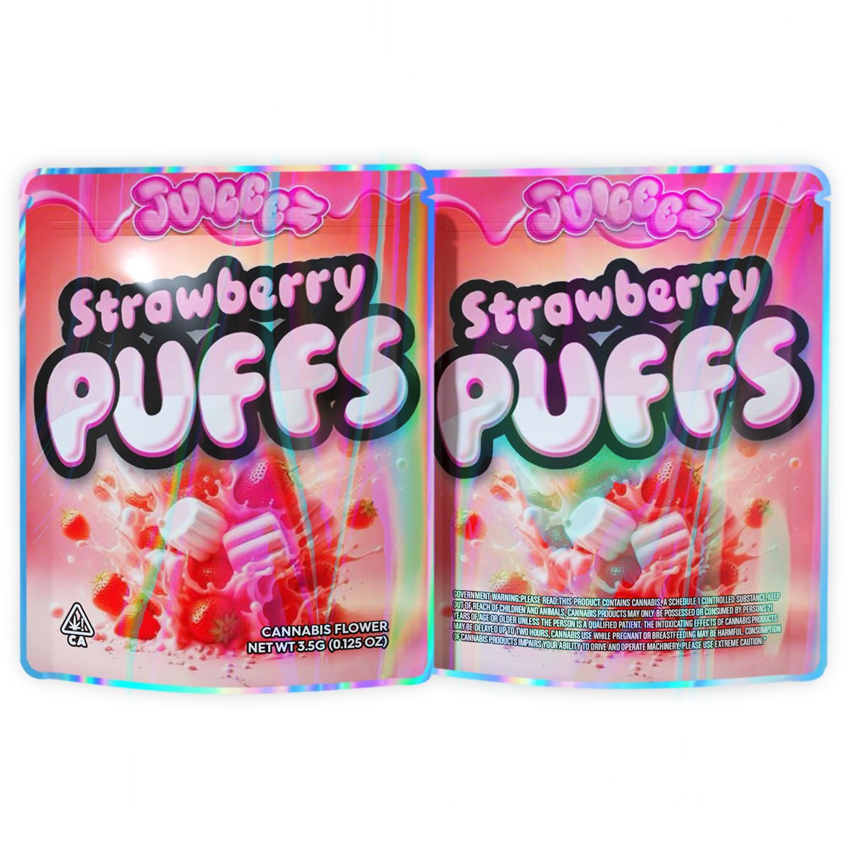 Strawberry Puffs 3.5G Mylar Bags
