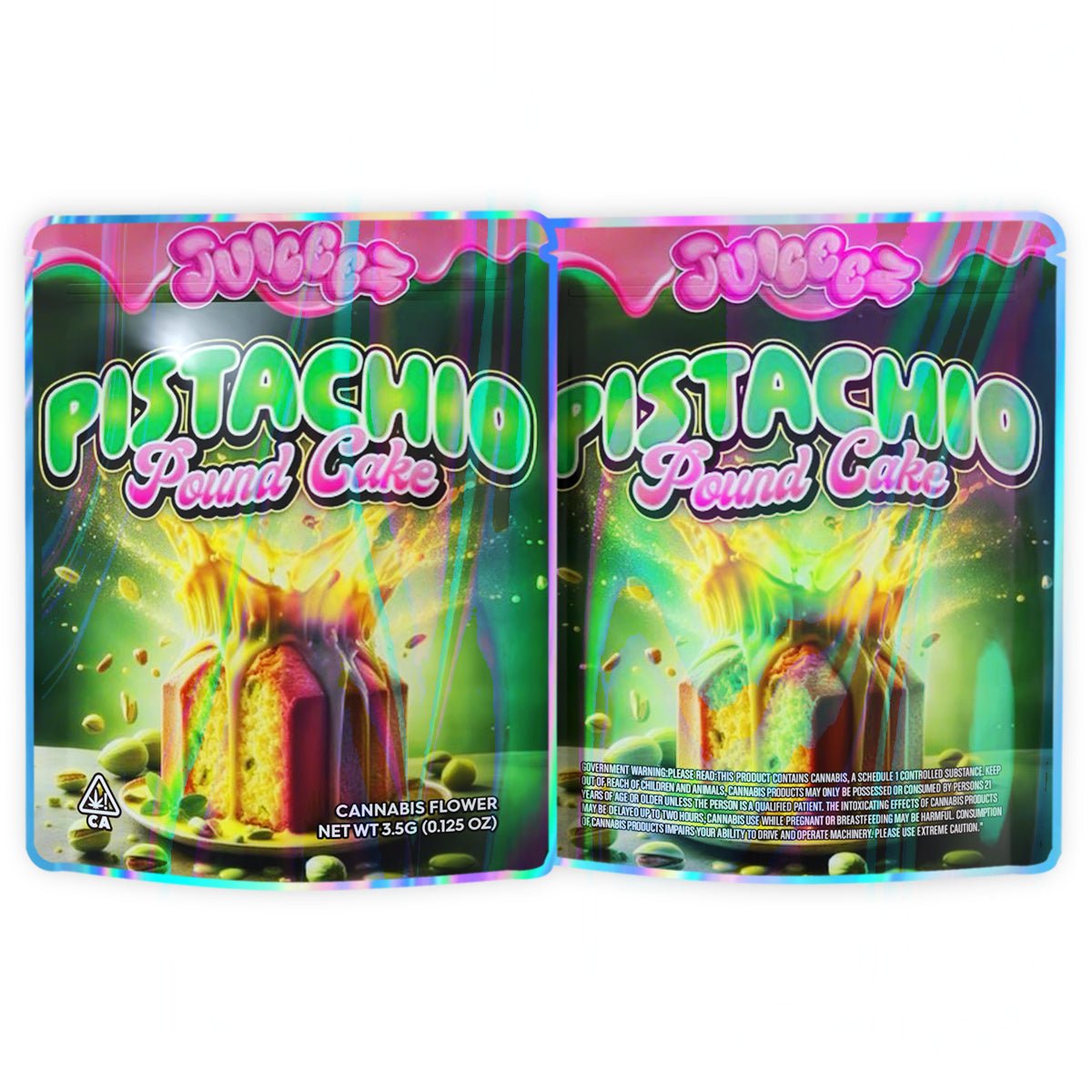 Pistachio Pound Cake Mylar Bags 3.5G