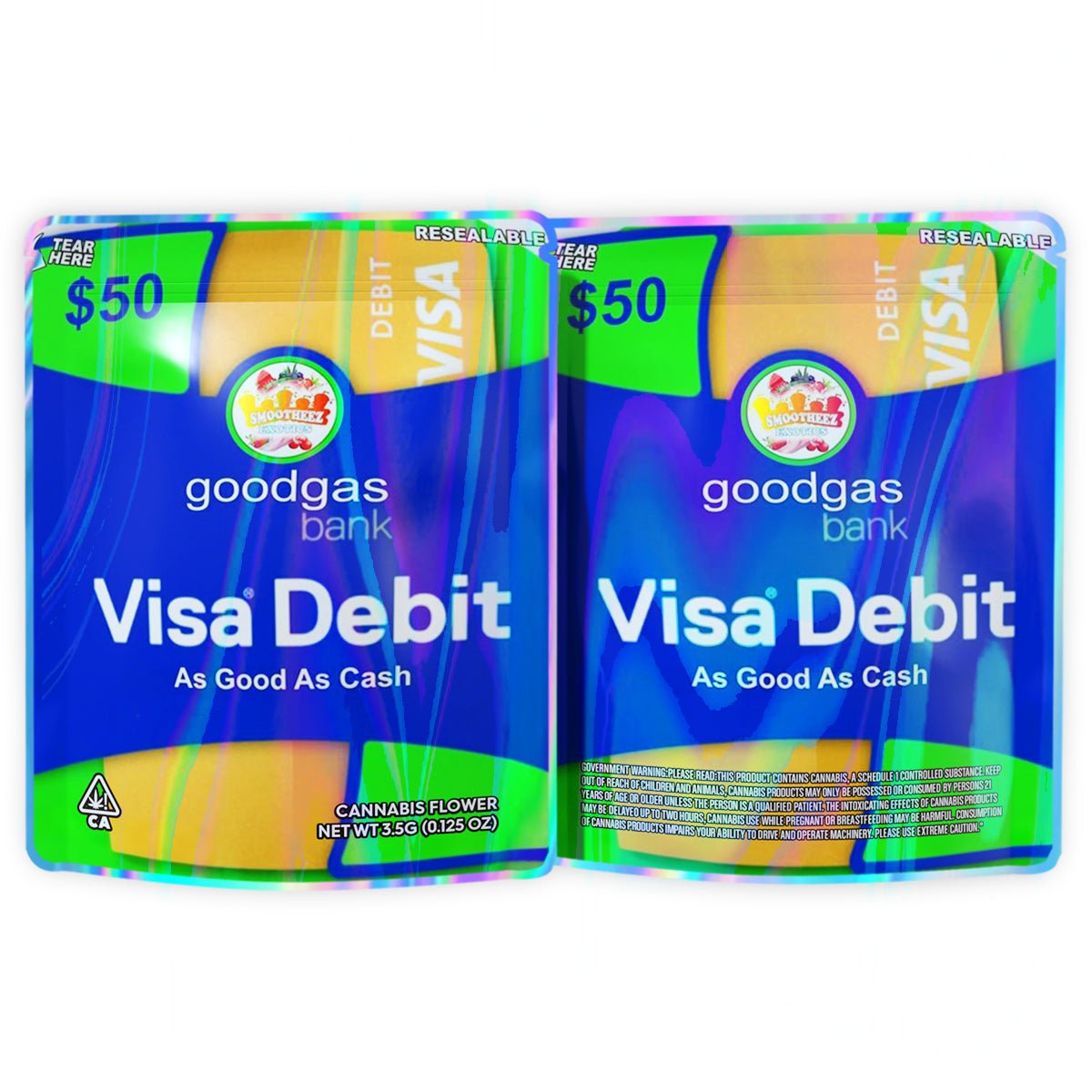 Visa Debit 3.5G Mylar Bags