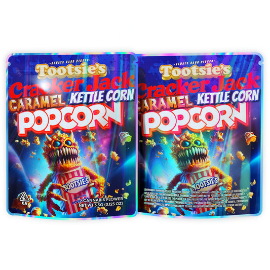 Caramel Kettle Corn Mylar Bags 3.5 Grams